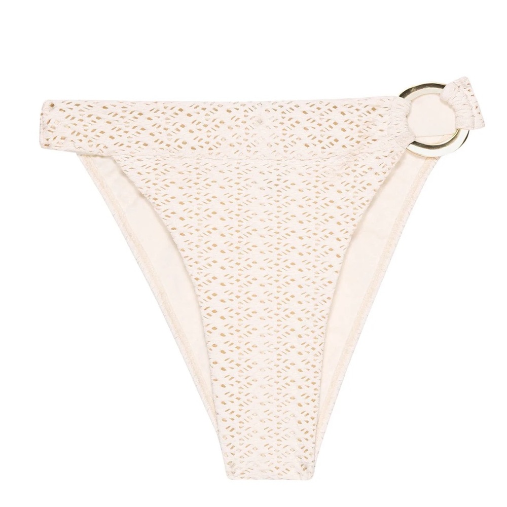 Monday Swimwear Ivory Crochet bottoms and two tops